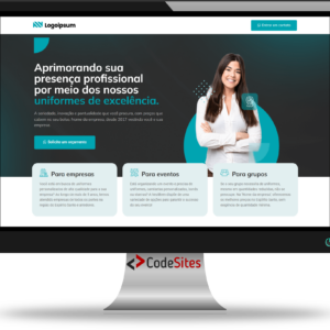 Landing Page para Empresa de Uniformes - Totalmente Editável no Elementor 2025