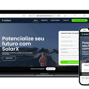 Site Template para Energia Solar 100% Editável Elementor Pro 2025
