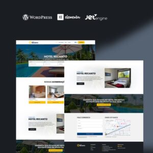 Template Site WordPress para Hotéis e Pousadas 100% Editável 2025